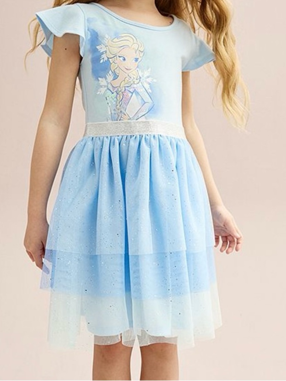Disney Frozen Light Blue Elsa Graphic three tiered tutu Dress by Jumping Beans